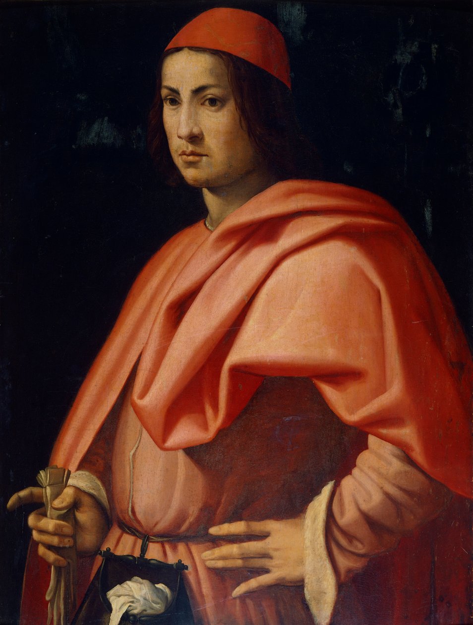 Firenzeläisen herrasmiehen muotokuva, Jacopo da Pontormo (1494-1557). tekijältä Jacopo Pontormo