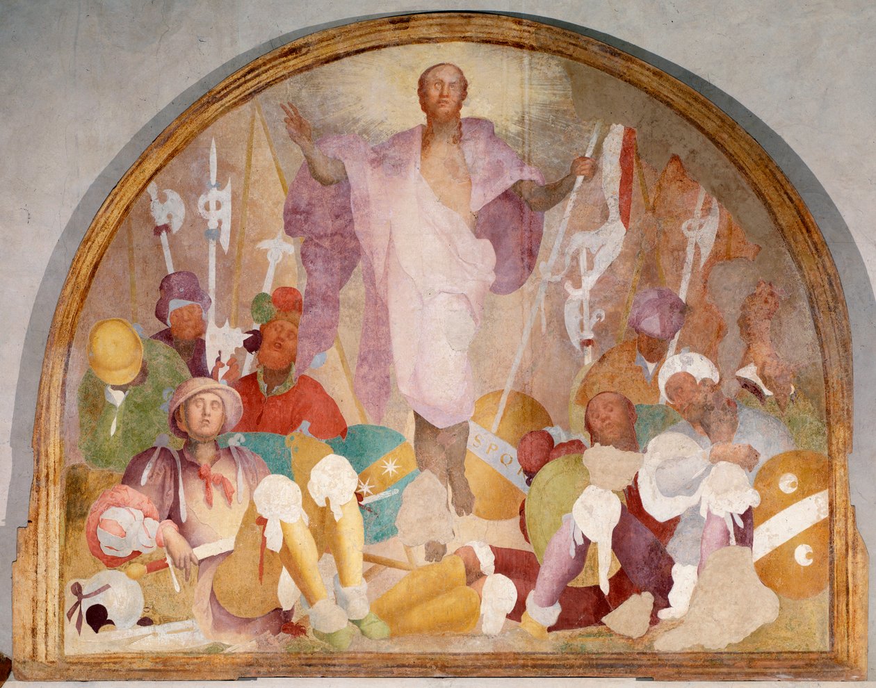 Ylösnousemus - fresko tekijältä Jacopo Pontormo
