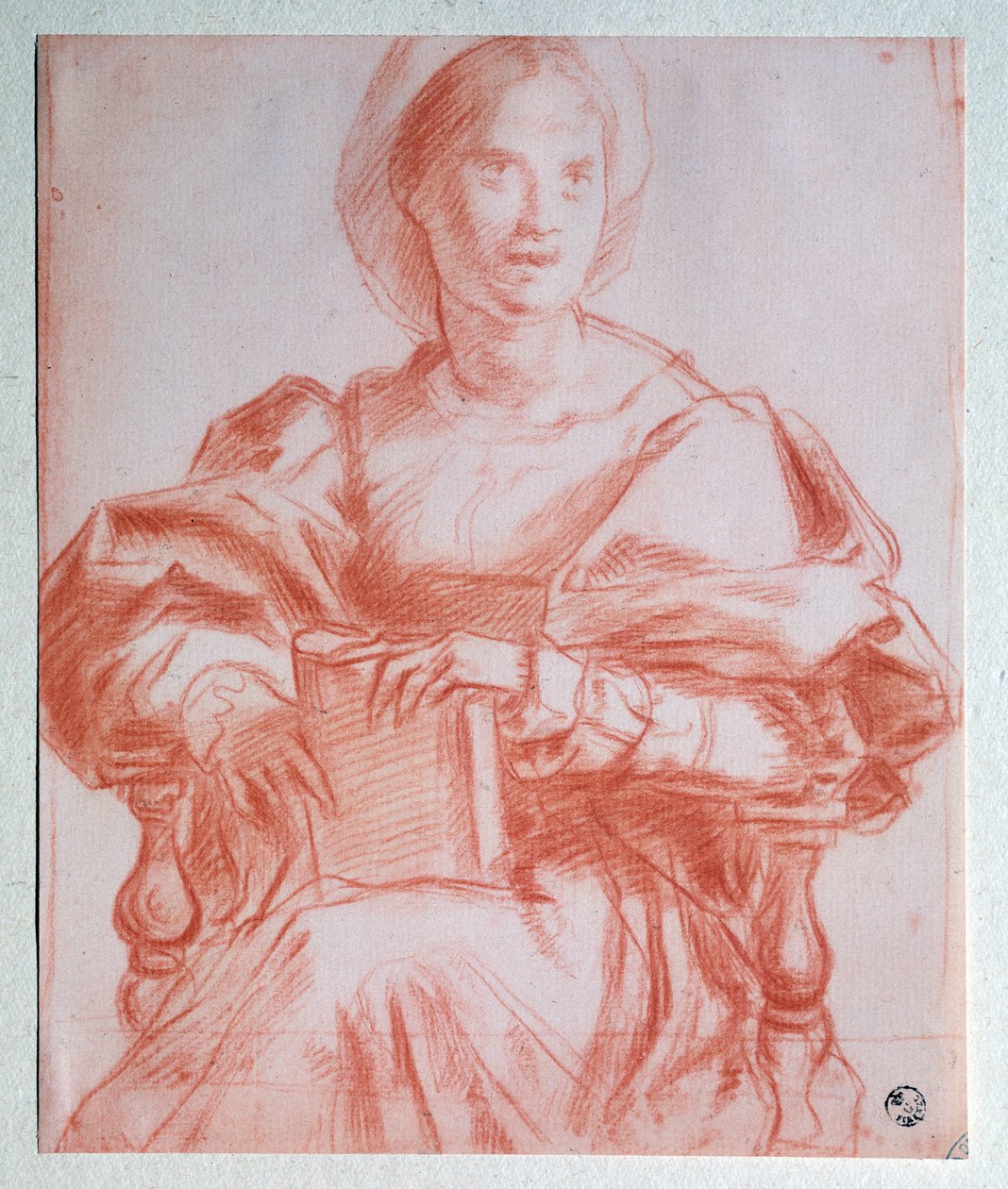 Istuva nainen - piirustus tekijältä Jacopo Pontormo