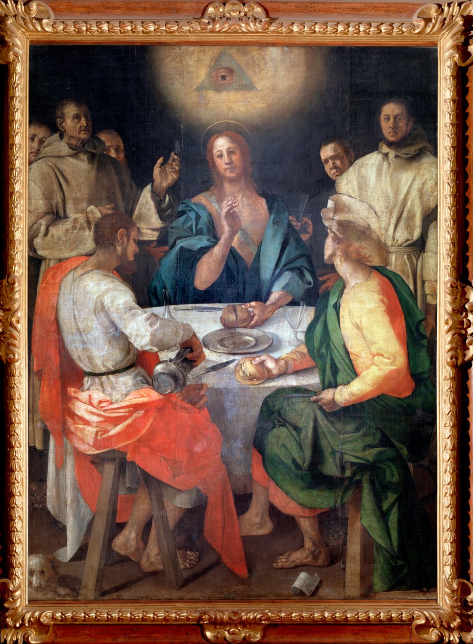 Illallinen Emmauksessa - öljy kankaalle tekijältä Jacopo Pontormo