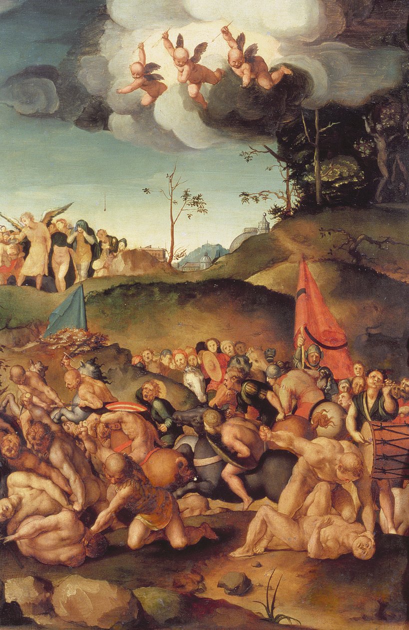 Kymmenentuhannen marttyyrikuolema, 1529-30 (paneeli) tekijältä Jacopo Pontormo
