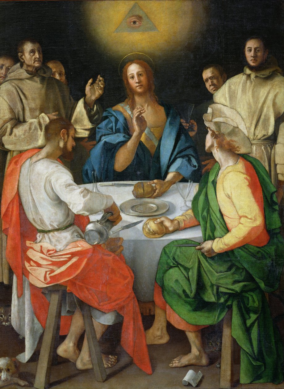 Illallinen Emmauksessa tekijältä Jacopo Pontormo