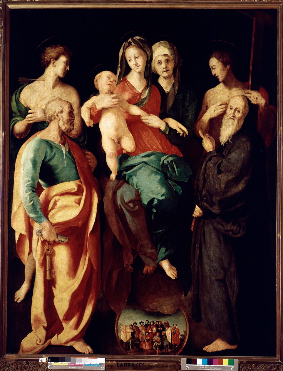 Neitsyt ja lapsi pyhän Annen ja neljän pyhän kanssa (maalaus tekijältä Jacopo Pontormo
