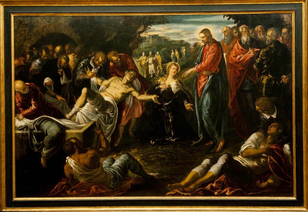 Lasaruksen herättäminen tekijältä Jacopo Robusti (studio of) Tintoretto