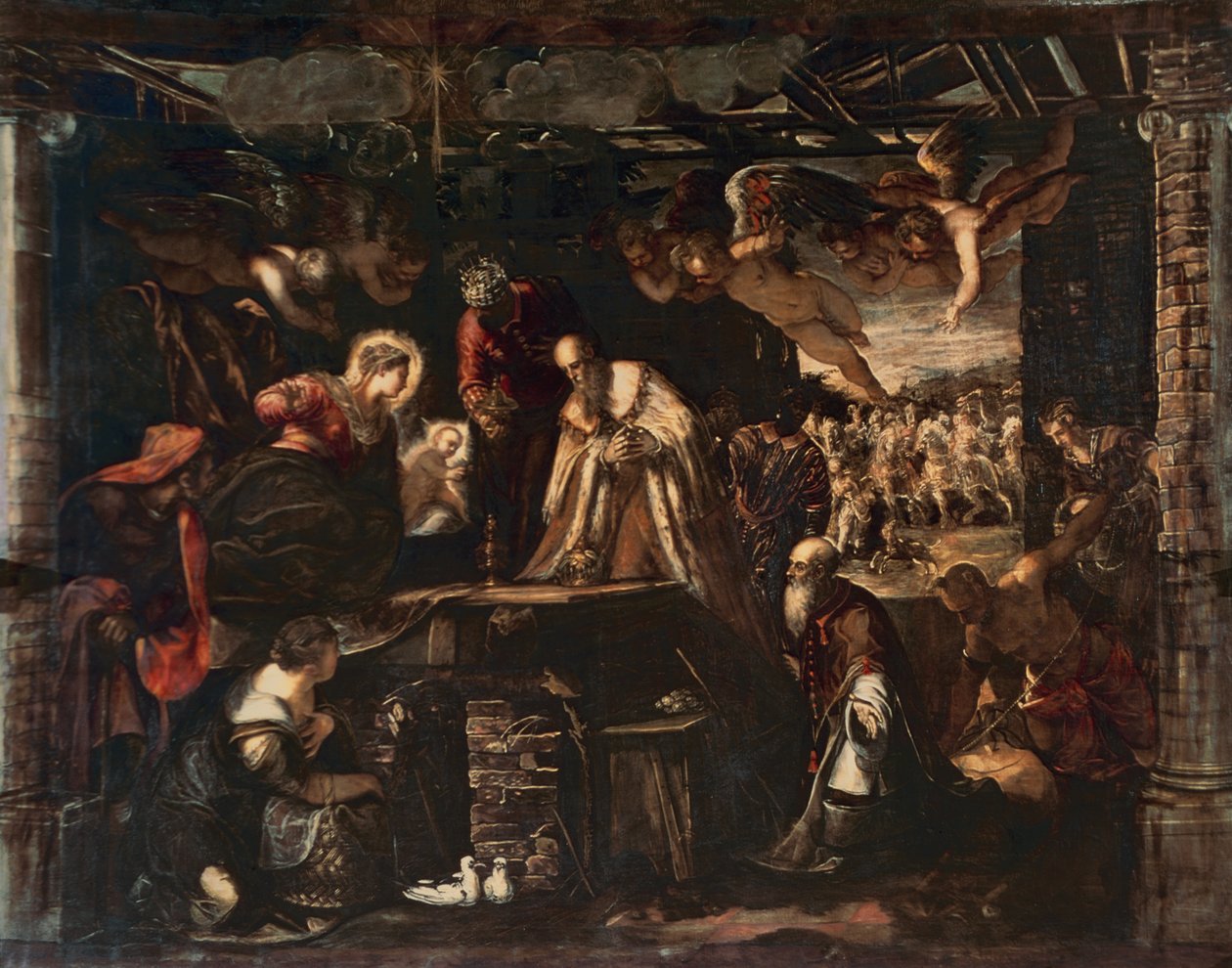 Maagien palvonta tekijältä Jacopo Robusti Tintoretto