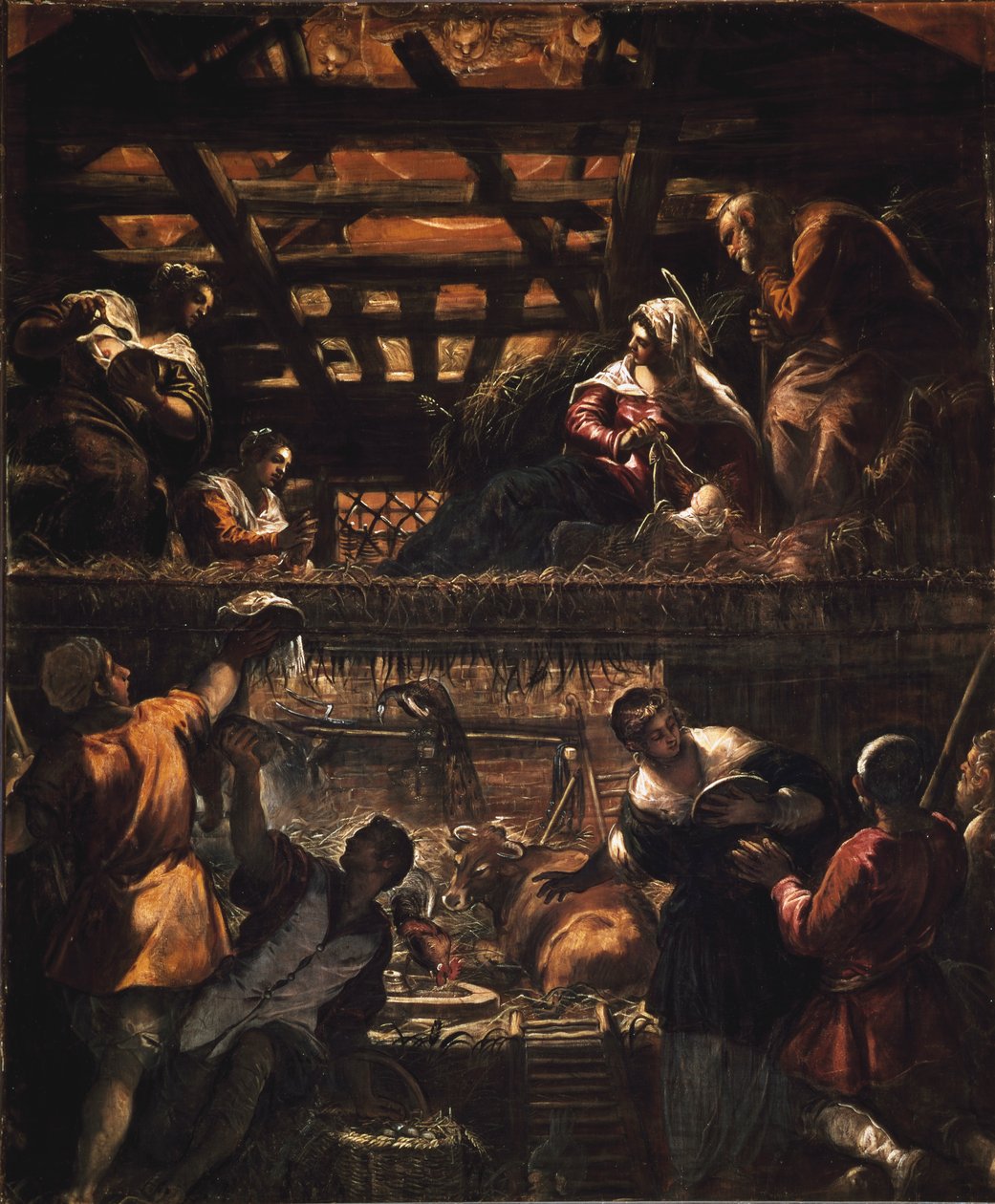 Paimenten palvonta tekijältä Jacopo Robusti Tintoretto