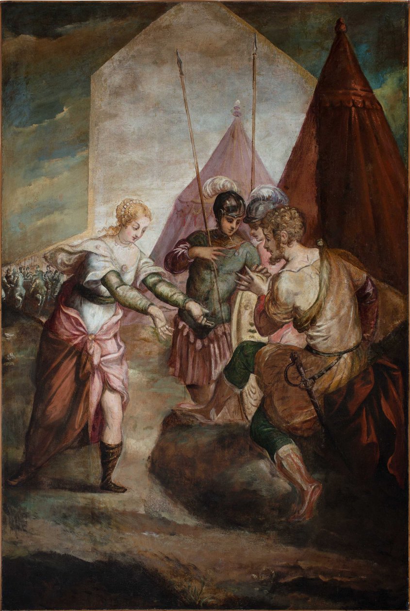 Briseis ja Akhilleus. tekijältä Jacopo Robusti Tintoretto