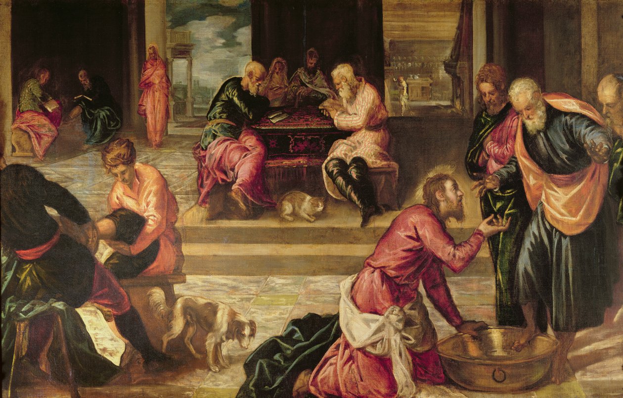 Huonekalut ja erilaiset esineet 1100- ja 1300-luvuilta tekijältä Jacopo Robusti Tintoretto