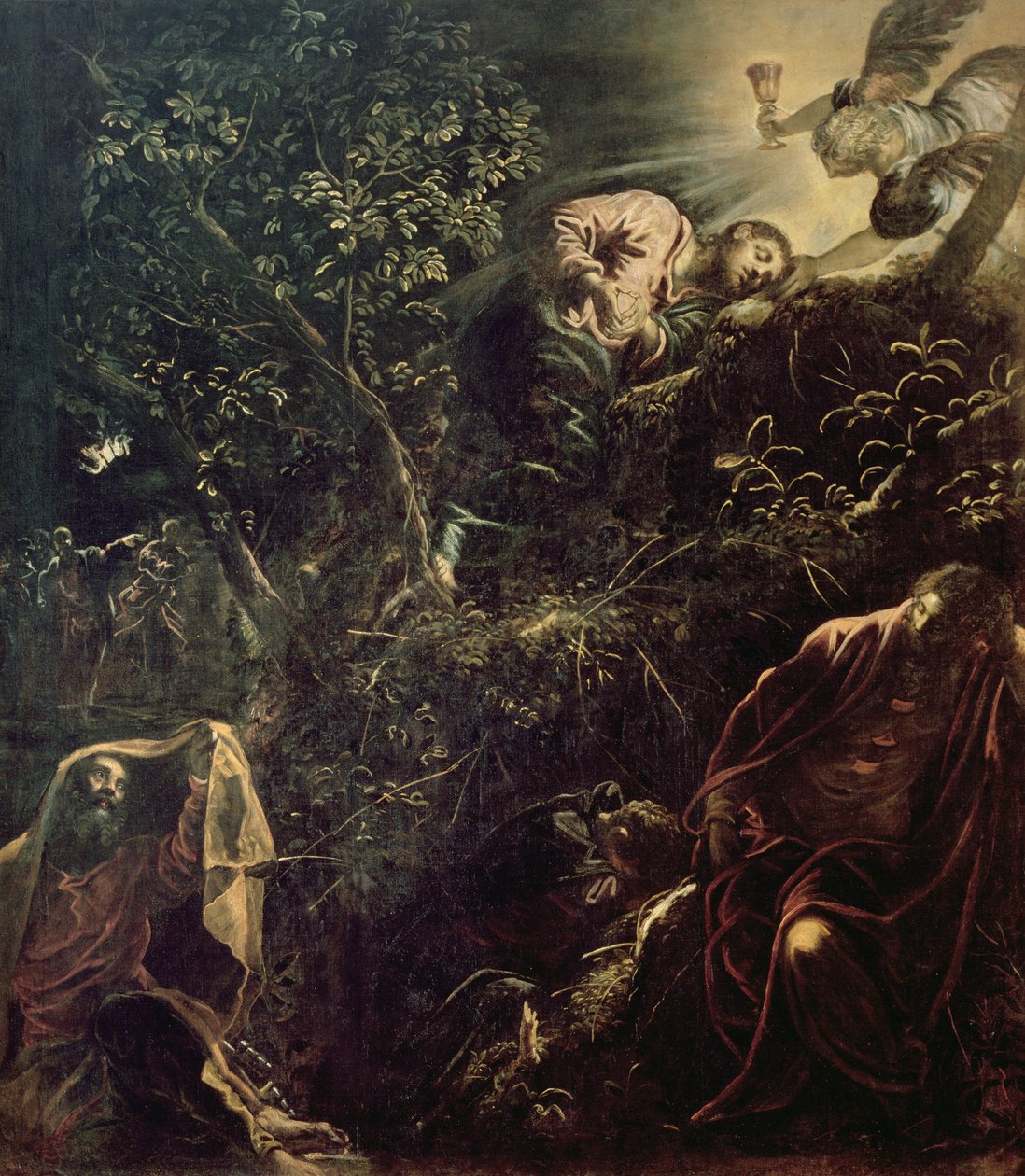 Kristus Getsemanen puutarhassa tekijältä Jacopo Robusti Tintoretto