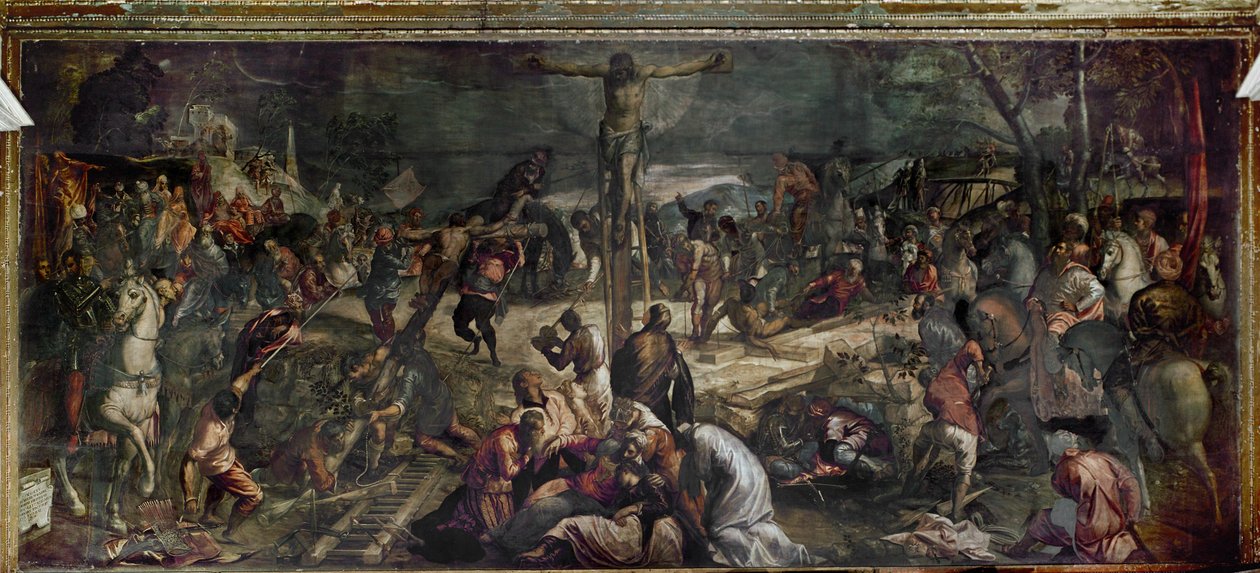 Ristiinnaulitseminen (öljy kankaalle) tekijältä Jacopo Robusti Tintoretto