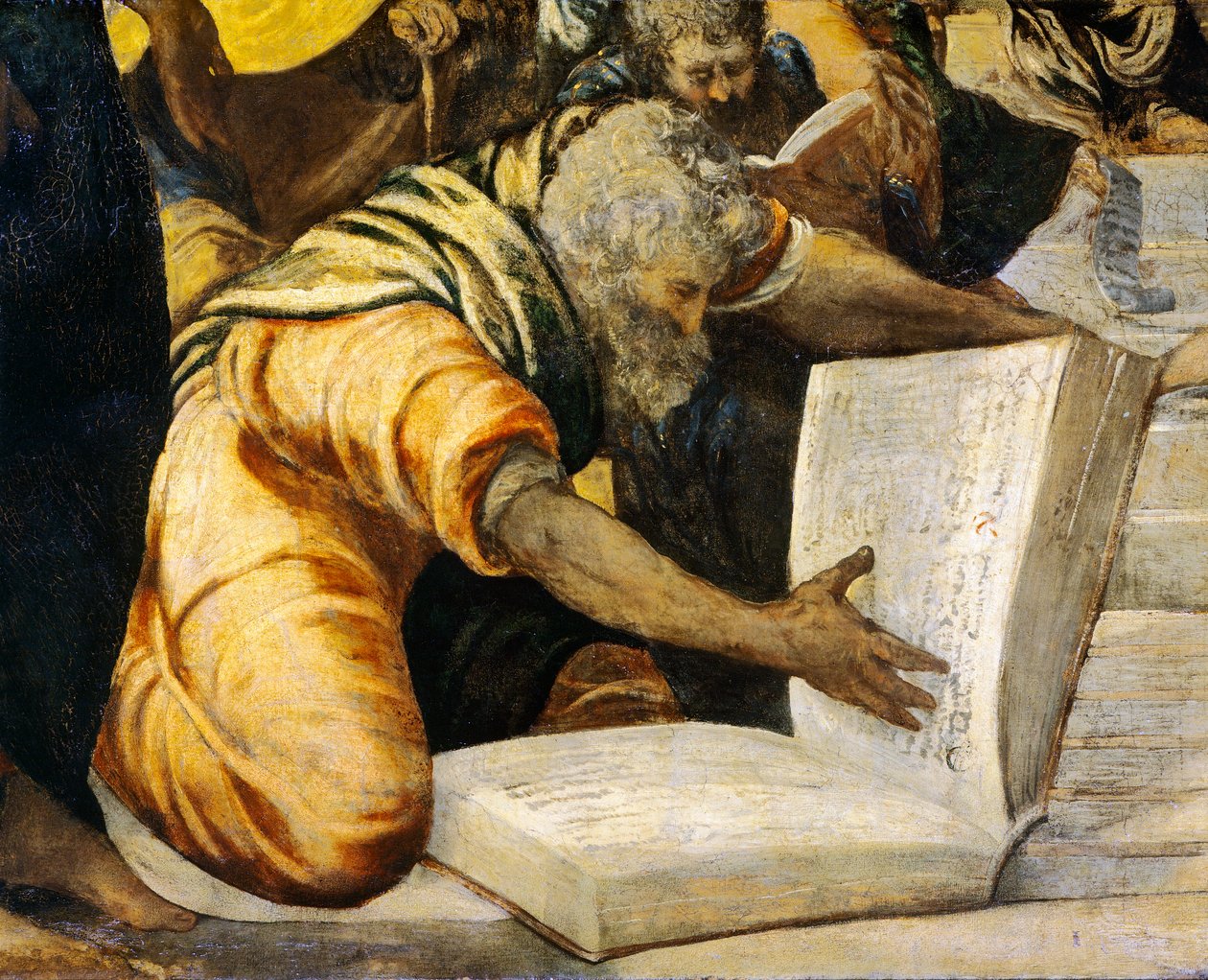 Jeesus lääkäreiden temppelissä tekijältä Jacopo Robusti Tintoretto