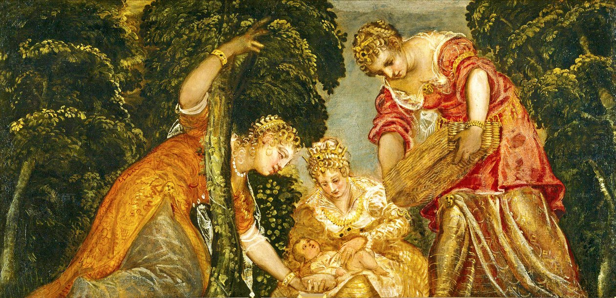 Mooses pelastettiin vesistä tekijältä Jacopo Robusti Tintoretto
