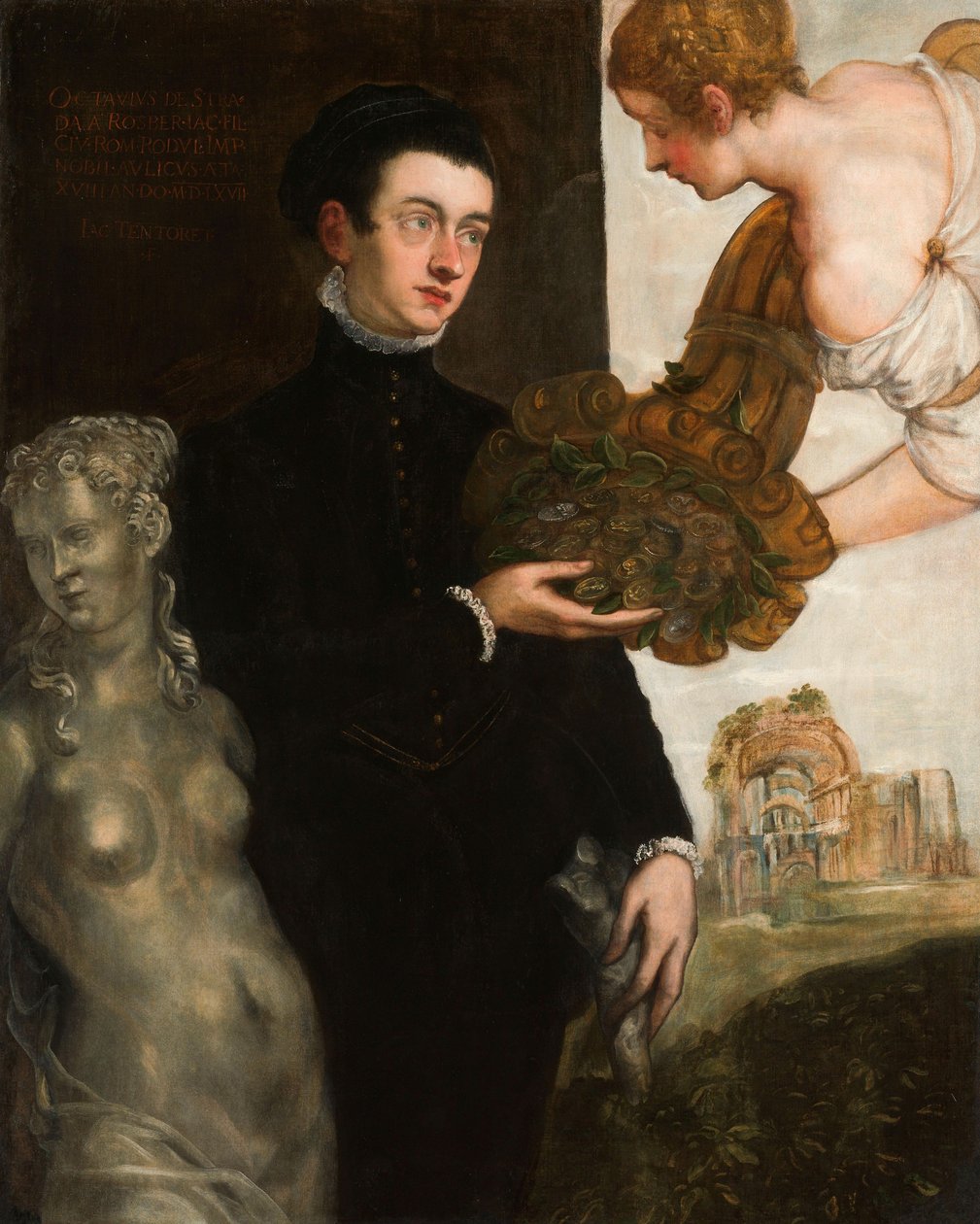 Ottavio Stradan muotokuva, 1567 tekijältä Jacopo Robusti Tintoretto