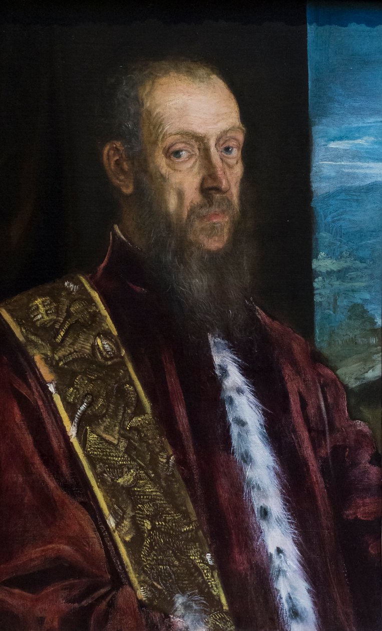 Vincenzo Morosinin muotokuva, noin 1575-80 (öljy kankaalle). tekijältä Jacopo Robusti Tintoretto