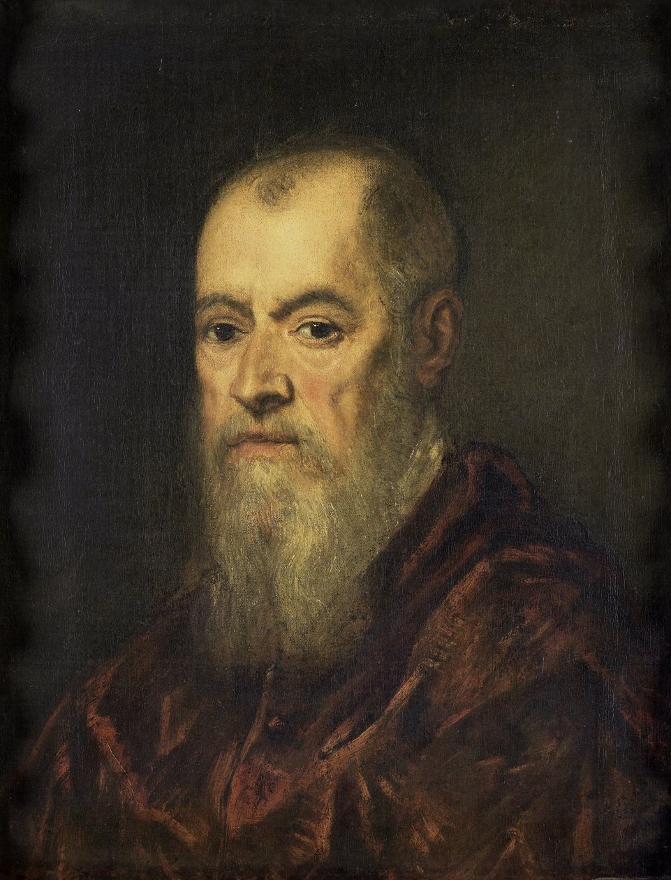 Muotokuva miehestä, jolla on punainen viitta, 1555-80 tekijältä Jacopo Robusti Tintoretto