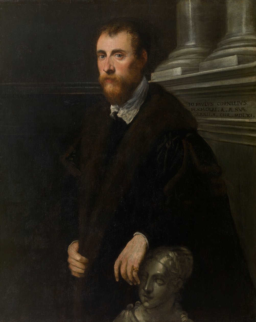 Humanisti Giovanni Paolo Cornaron muotokuva tekijältä Jacopo Robusti Tintoretto