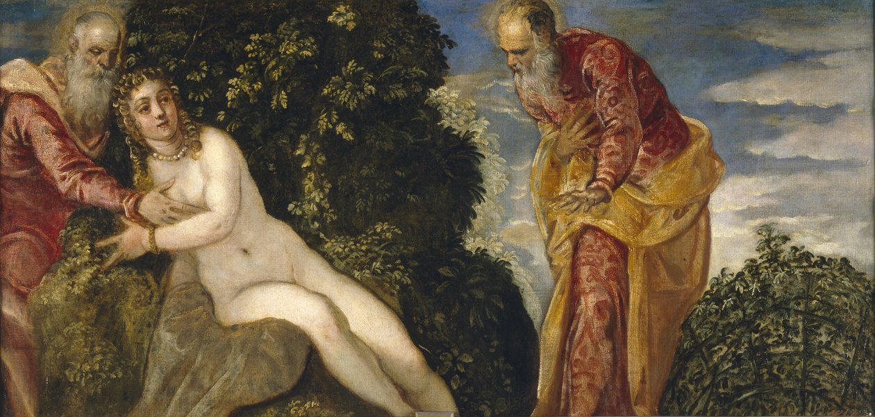 Susanna ja vanhimmat tekijältä Jacopo Robusti Tintoretto
