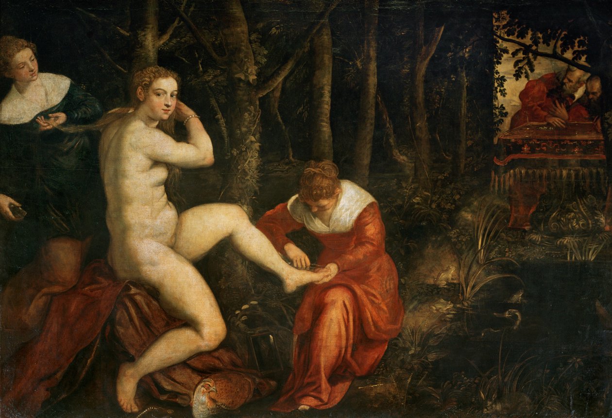 Suzanne au bain - Susanna kylvyssä ... tekijältä Jacopo Robusti Tintoretto