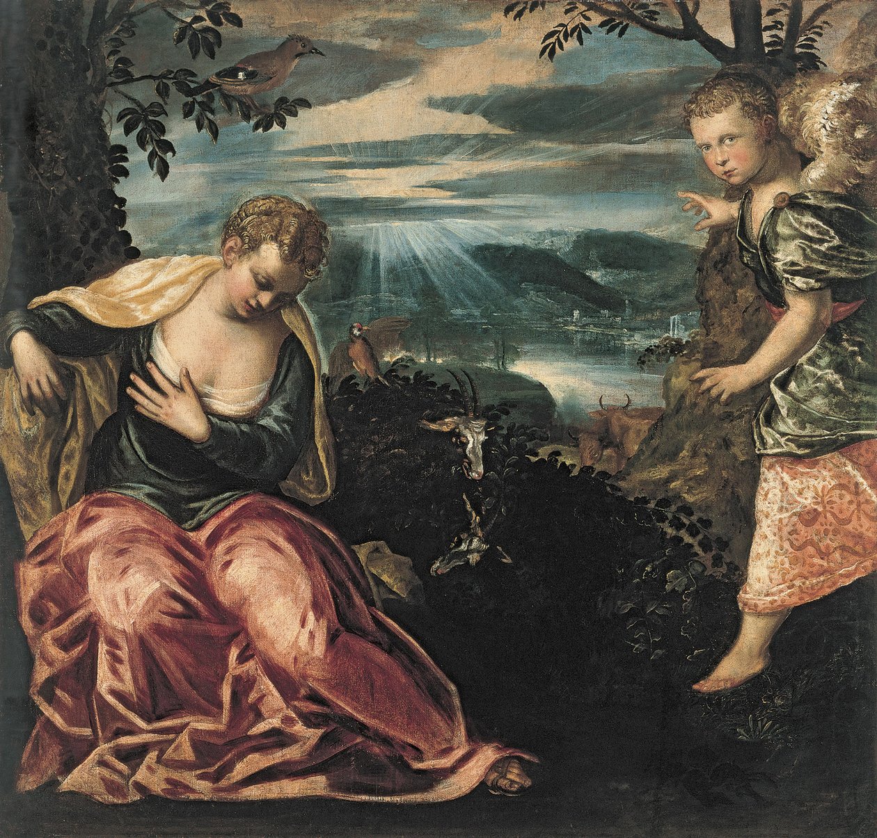 Ilmoitus Manoahin vaimolle tekijältä Jacopo Robusti Tintoretto
