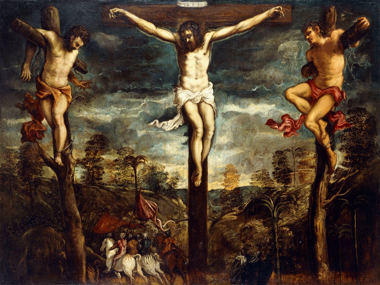 Ristiinnaulitseminen, 1554-55 tekijältä Jacopo Robusti Tintoretto