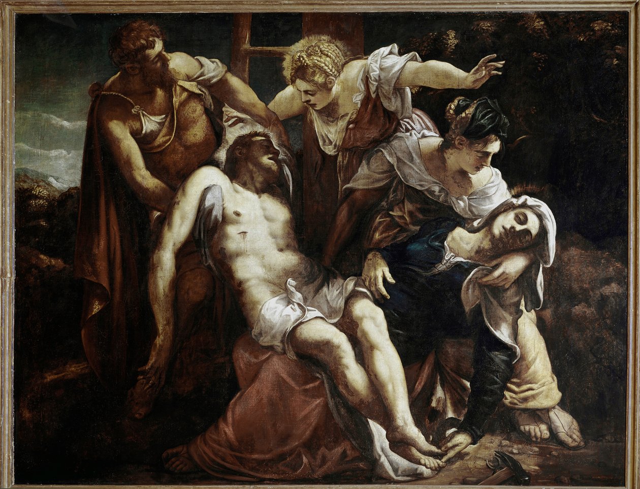 The Deposition of Christ, n. 1559 (öljy kankaalle) tekijältä Jacopo Robusti Tintoretto