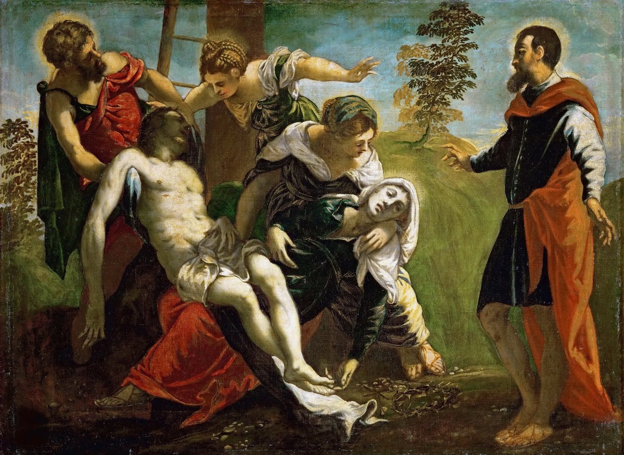 Laskeutuminen ristiltä, n. 1548. tekijältä Jacopo Robusti Tintoretto