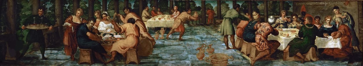 Belsassarin juhla, noin 1543. tekijältä Jacopo Robusti Tintoretto