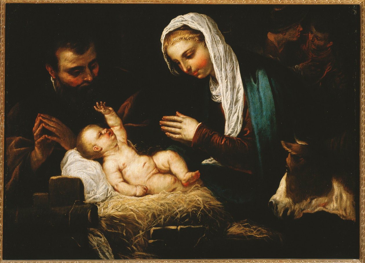 Pyhä perhe ... (maalaus kankaalle) tekijältä Jacopo Robusti Tintoretto