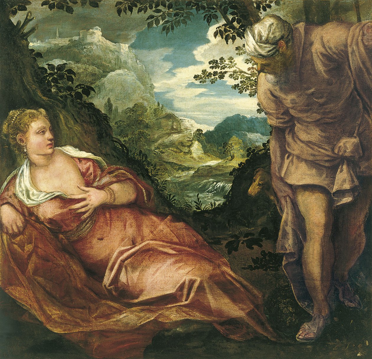 Juudan ja Tamarin tapaaminen tekijältä Jacopo Robusti Tintoretto