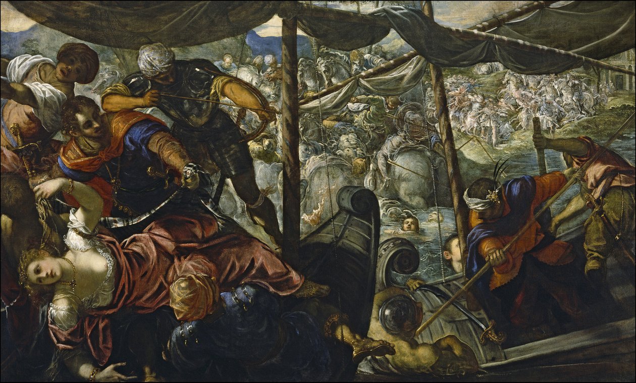 Helenin raiskaus, 1578 tekijältä Jacopo Robusti Tintoretto