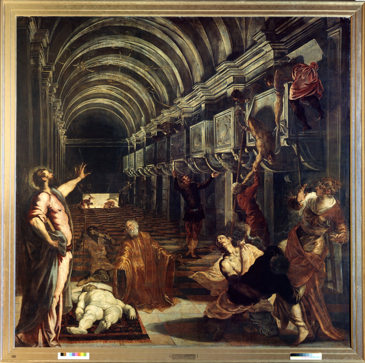 Pyhän Markuksen ruumiin löytö tekijältä Jacopo Robusti Tintoretto