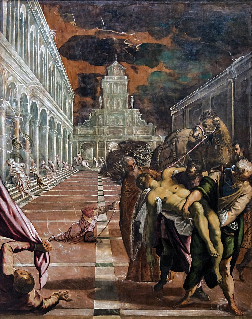 Pyhän Markuksen ruumiin kuljetus tekijältä Jacopo Robusti Tintoretto