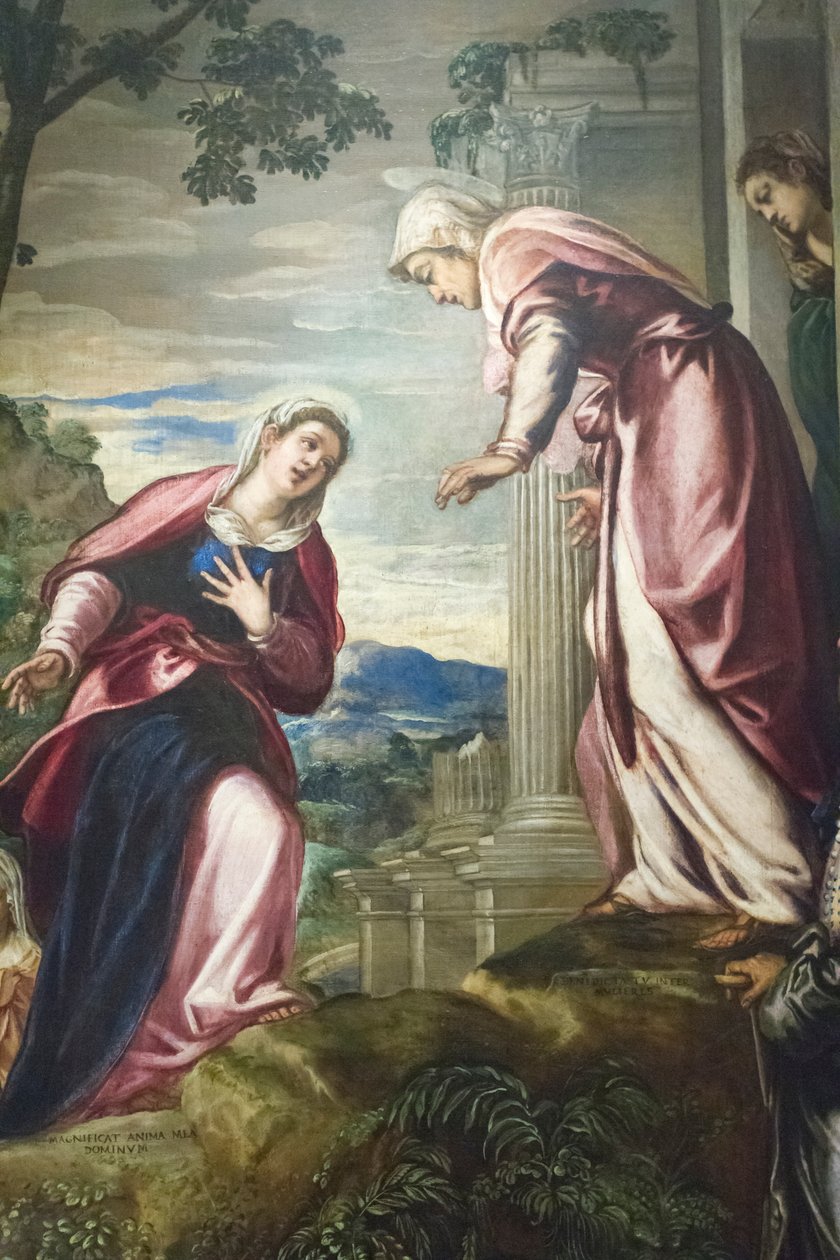 Vierailu Pyhän Joosefin ja Pyhän Sakariaan kanssa tekijältä Jacopo Robusti Tintoretto
