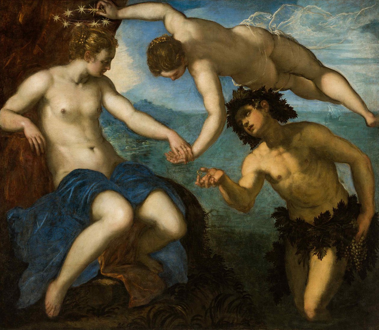 Bacchuksen ja Ariadnen häät 1578. tekijältä Jacopo Robusti Tintoretto