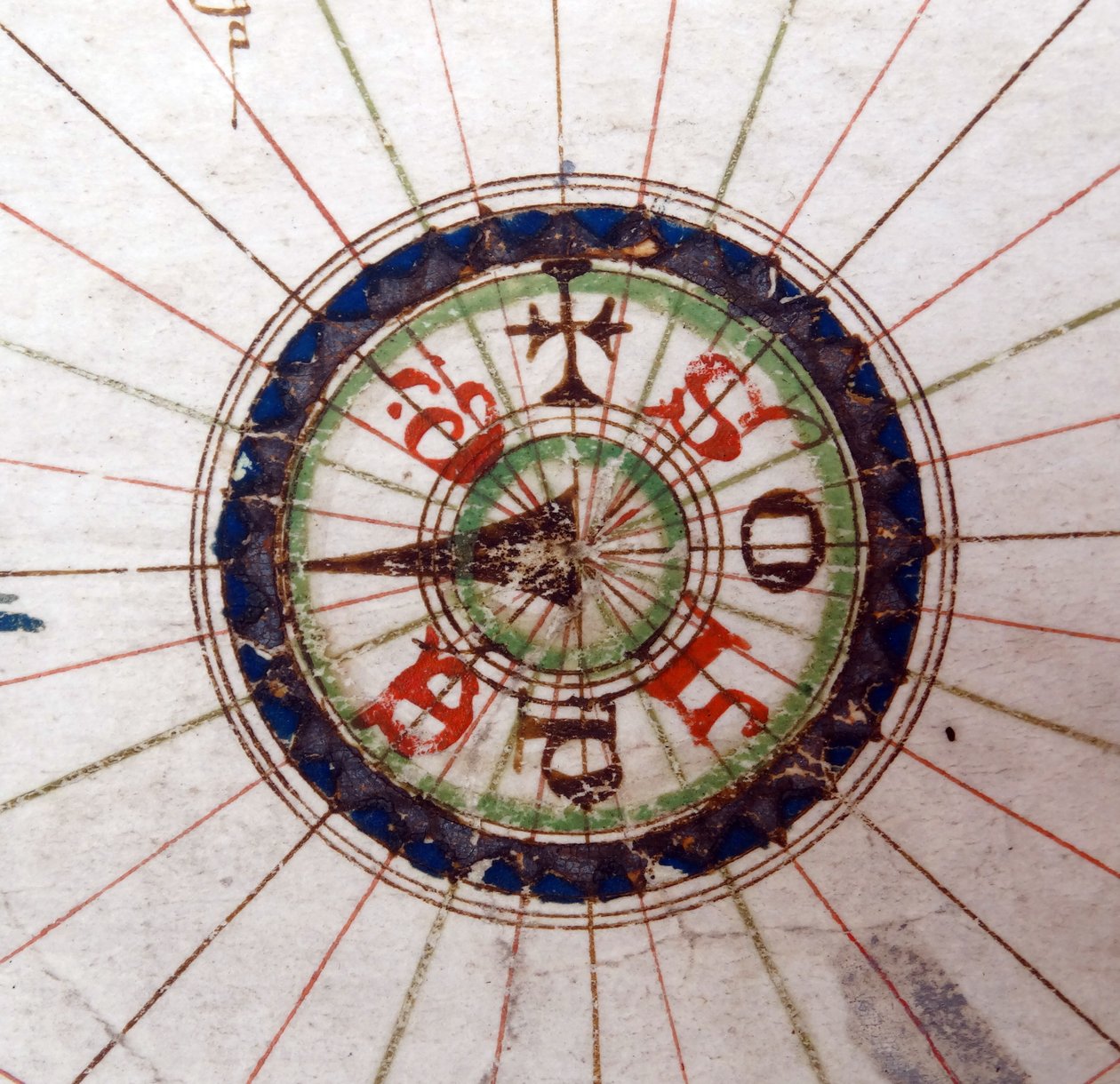 Kompassipiste, Euroopan renessanssikartta, Jacopo Russo (jälkeen) 1528 tekijältä Jacopo Russo