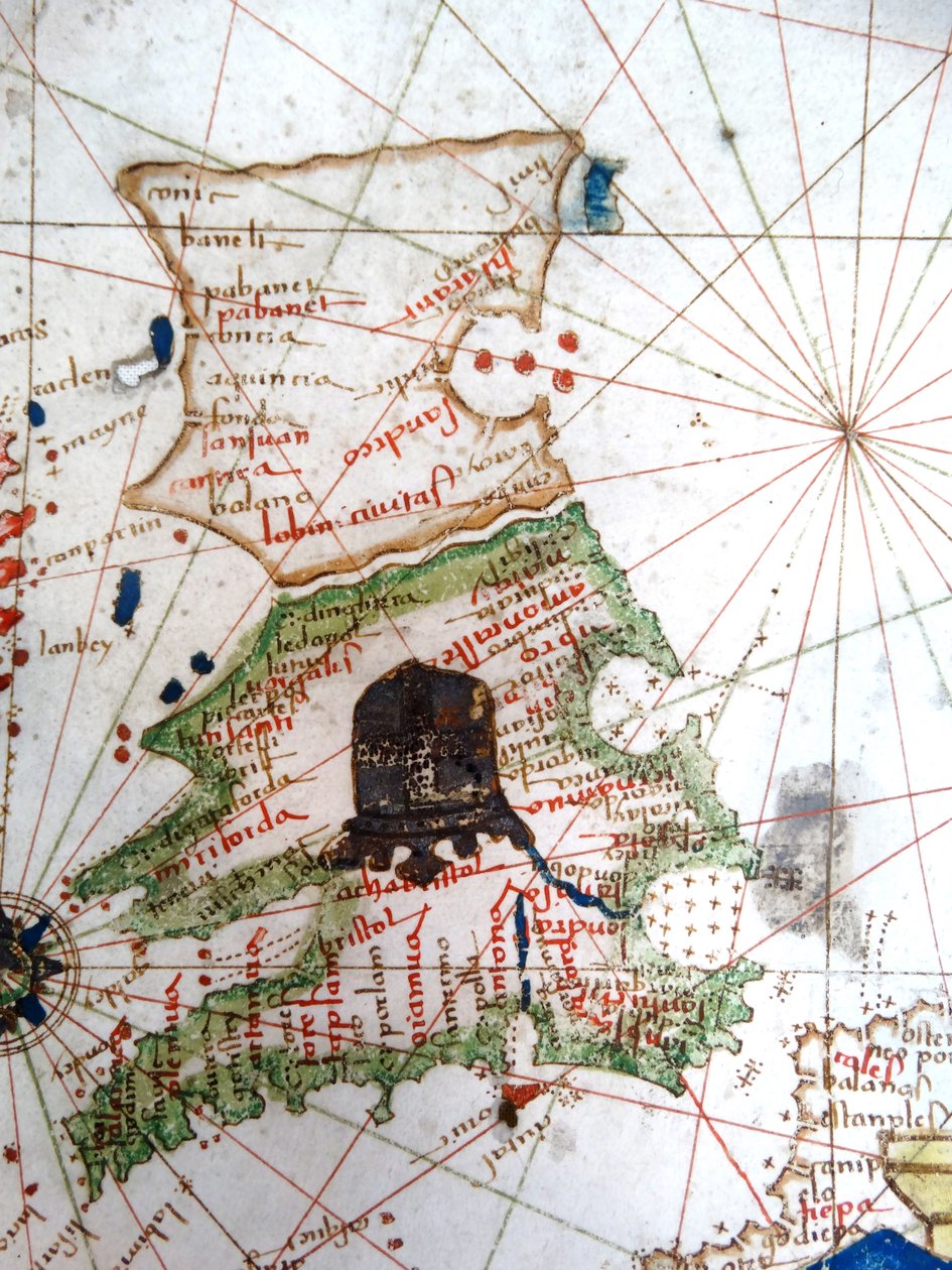 Englanti, Wales ja Skotlanti, renessanssin aikaiselta Euroopan kartalta, Jacopo Russo (jälkeen), 1528 tekijältä Jacopo Russo