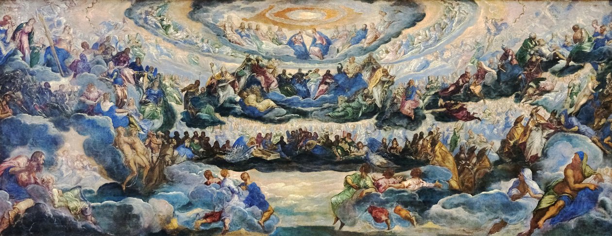Ranska: Le Couronnement de la Vierge, dit Le Paradis Neitsyen kruunajaiset. tekijältä Jacopo Tintoretto