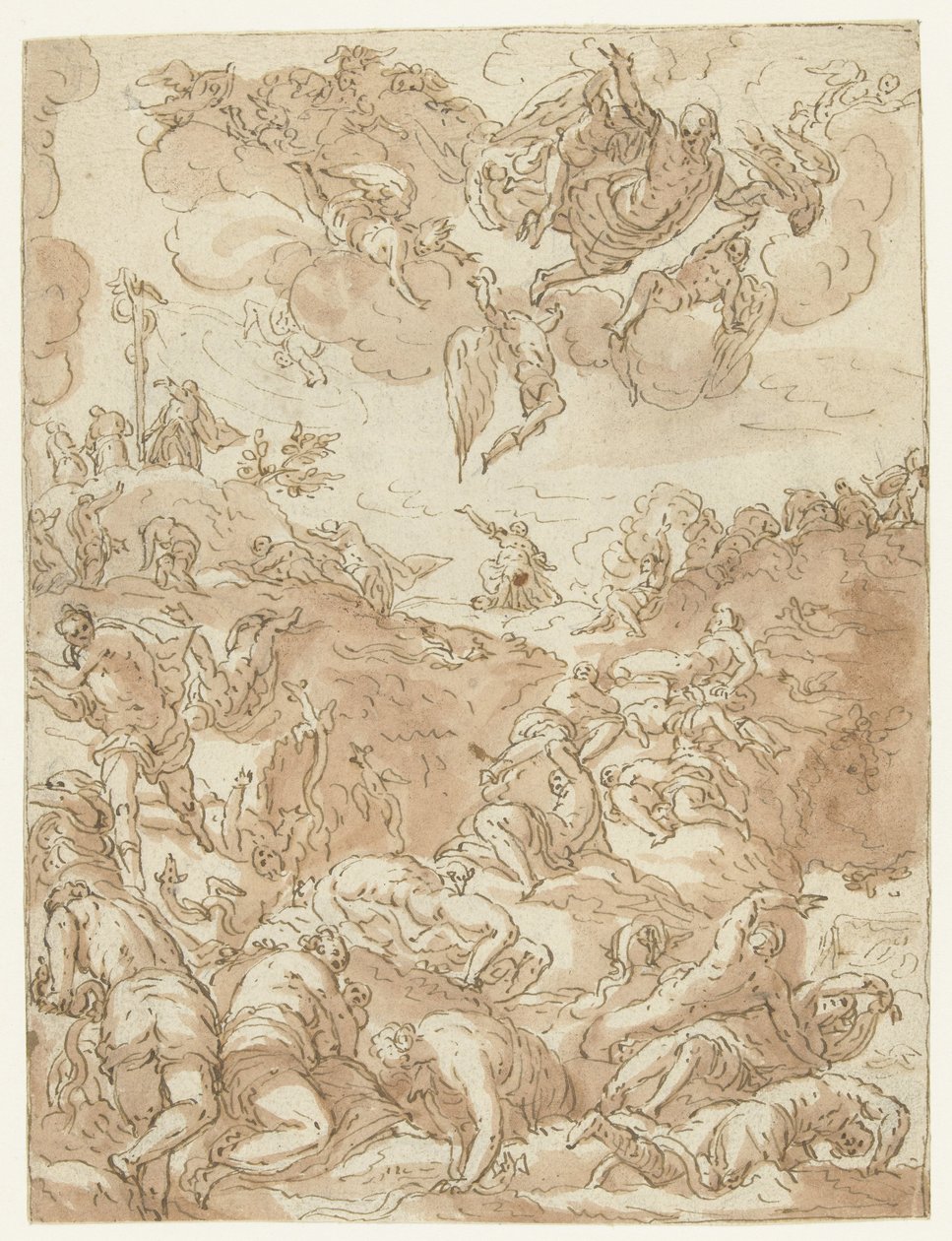 Kuparikäärmeen pystyttäminen tekijältä Jacopo Tintoretto