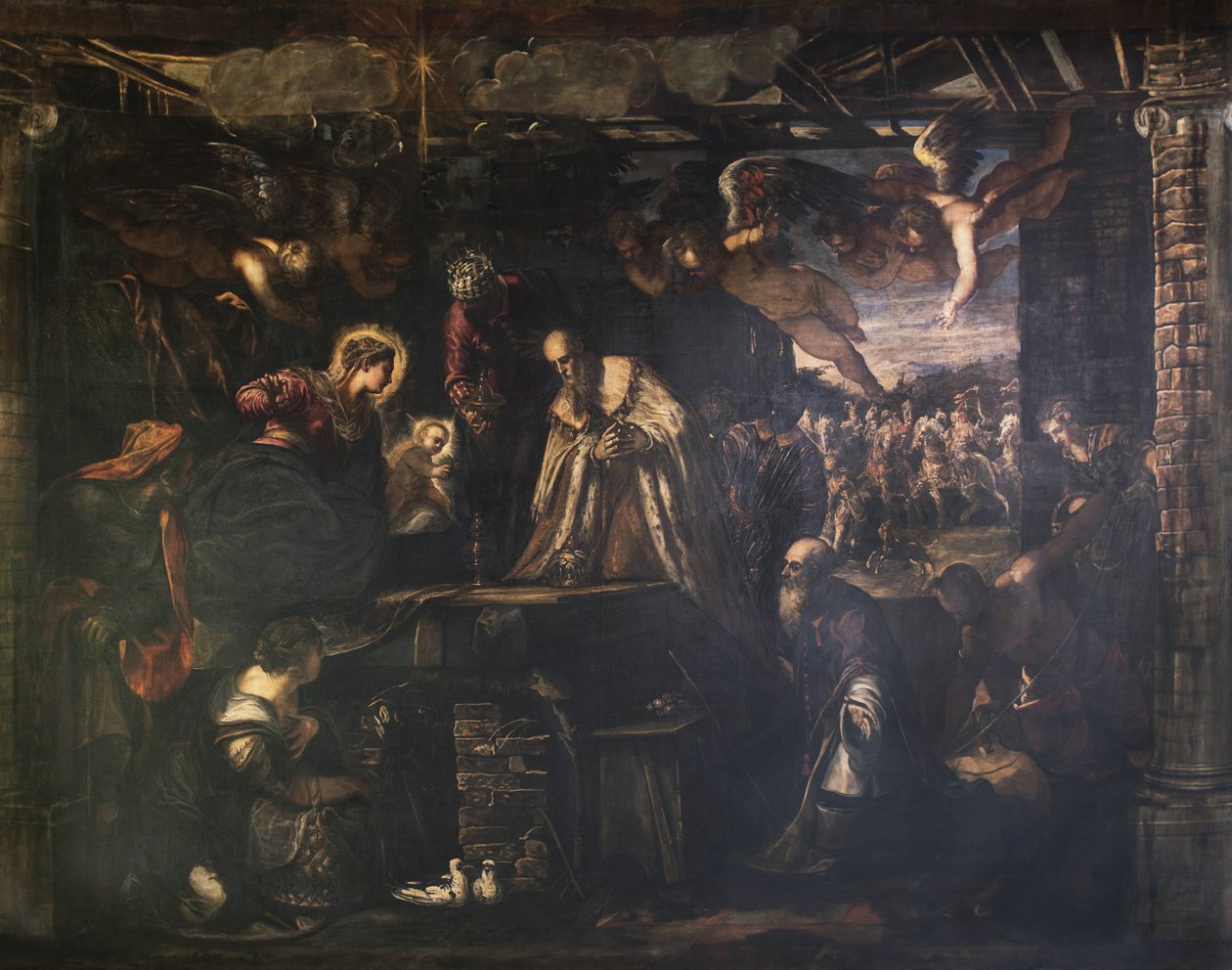 Maagien palvonta, 1582. tekijältä Jacopo Tintoretto