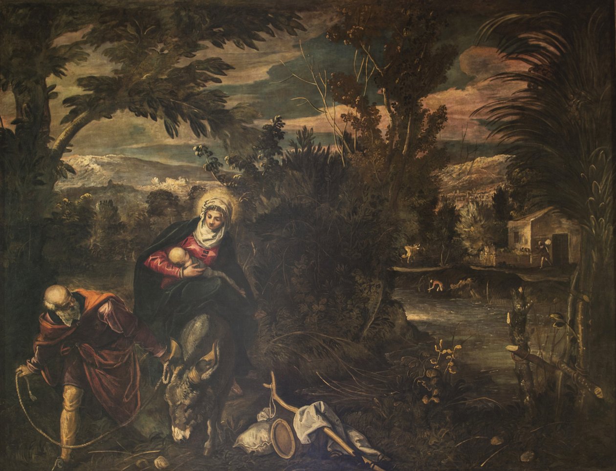Lento Egyptiin, 1582-1585. tekijältä Jacopo Tintoretto