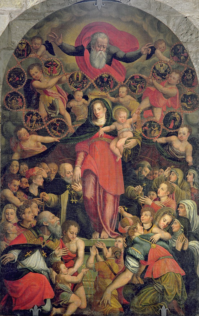 Ruusukon Madonna, n. 1569 tekijältä Jacopo Zucchi