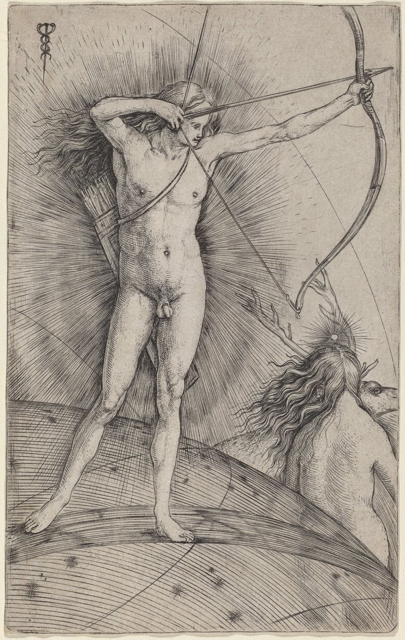 Apollo ja Diana, n. 15031504. tekijältä Jacopo de Barbari