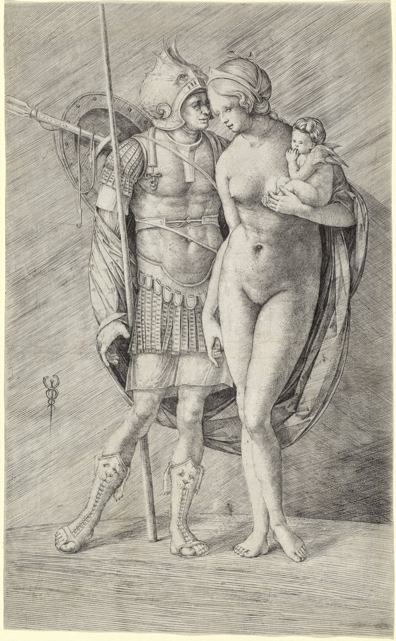 Mars ja Venus, n. 15091516. tekijältä Jacopo de Barbari