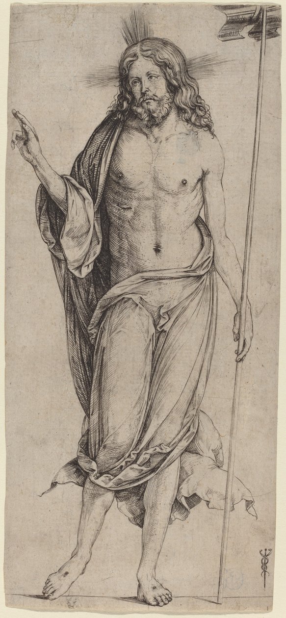 Ylösnoussut Kristus, n. 15031504. tekijältä Jacopo de Barbari
