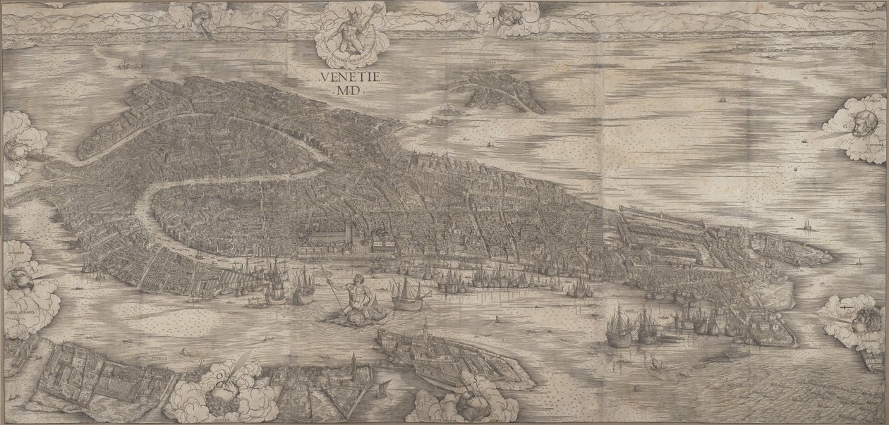 Näkymä Venetsiaan tekijältä Jacopo de Barbari