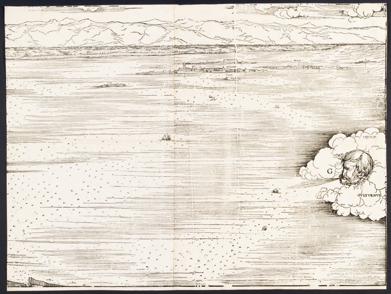 Näkymä Venetsiaan [oikea ylälohko], 1500. tekijältä Jacopo de Barbari