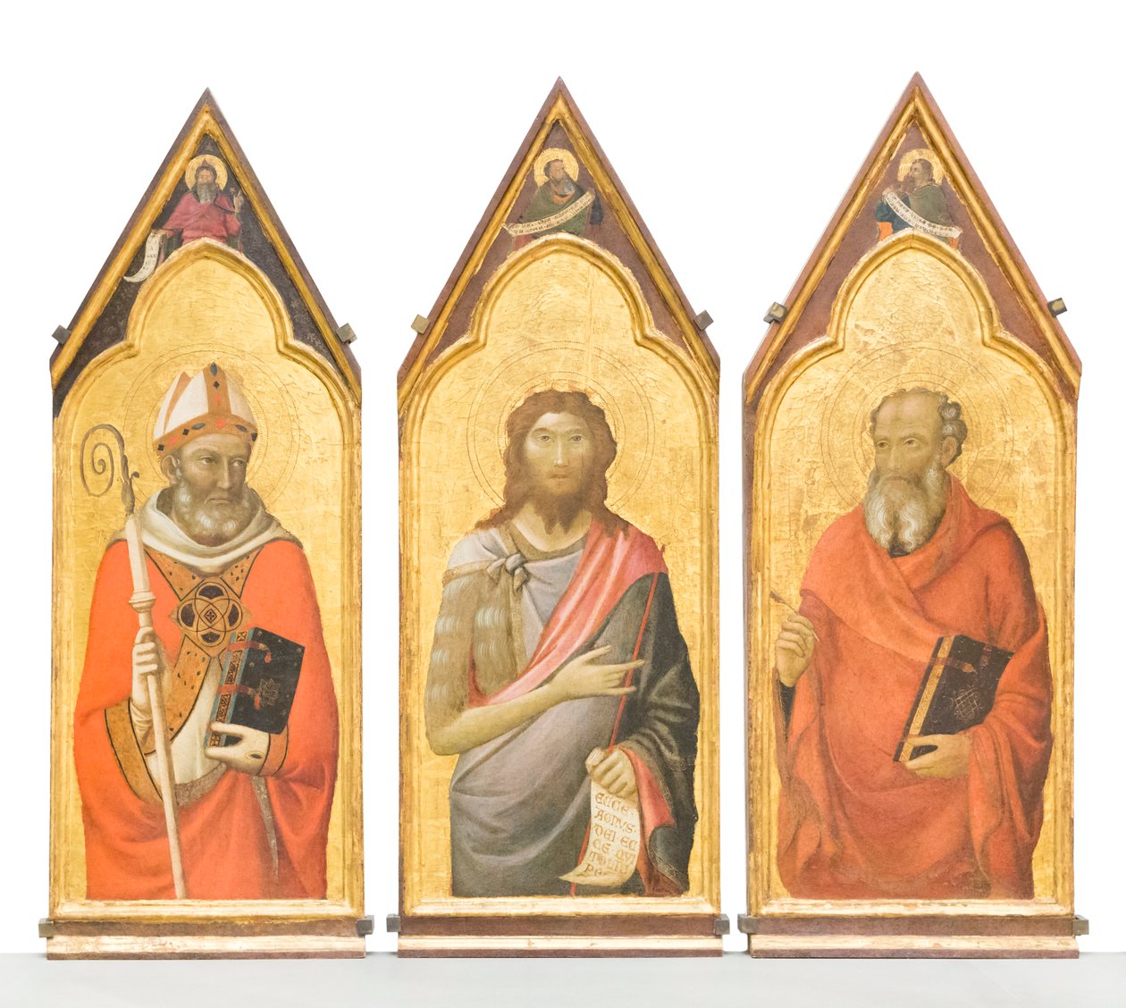 São João Batista, São João Evangelista, São Gilesfinnish tekijältä Jacopo del Casentino