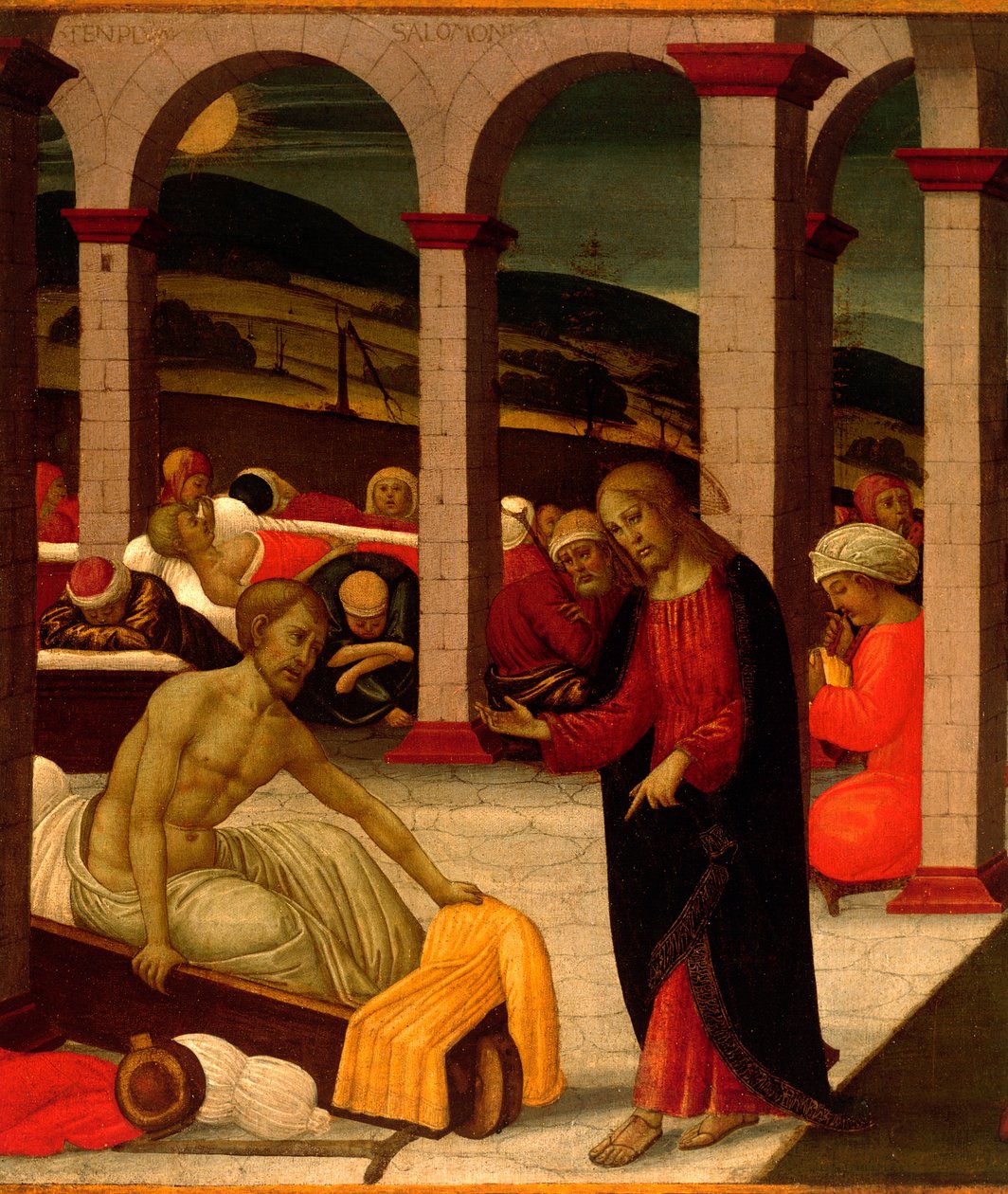 Jacopo del Sellaion (1441-1493) Bethesdan allas, yksityiskohta tekijältä Jacopo del Sellaio