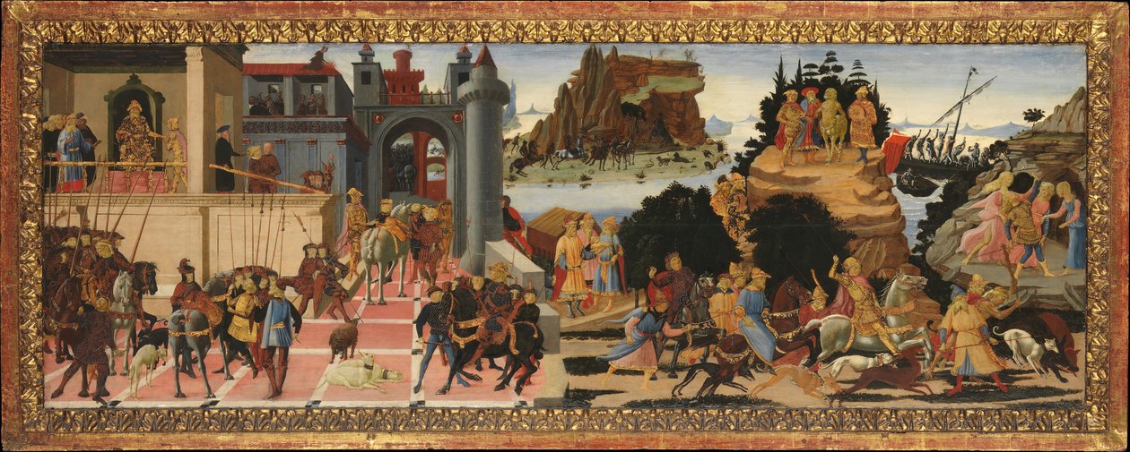 Kohtauksia Argonautien tarinasta, n. 1465. tekijältä Jacopo del Sellaio