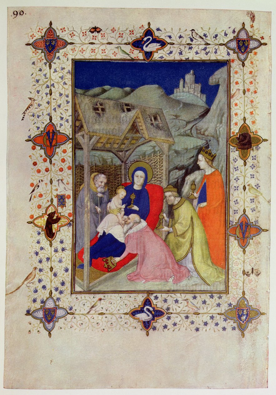 MS 11060-11061 Notre Damen tunnit: Seksi, Maagien palvonta, "Tres Riches Heures duc de Berry" tekijältä Jacquemart de Hesdin
